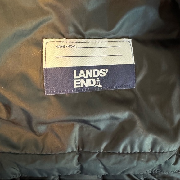 Lands' End Hooded Puffer Primaloft Jacket - Black - Unisex Youth XL (14-16) EUC - Picture 4 of 7
